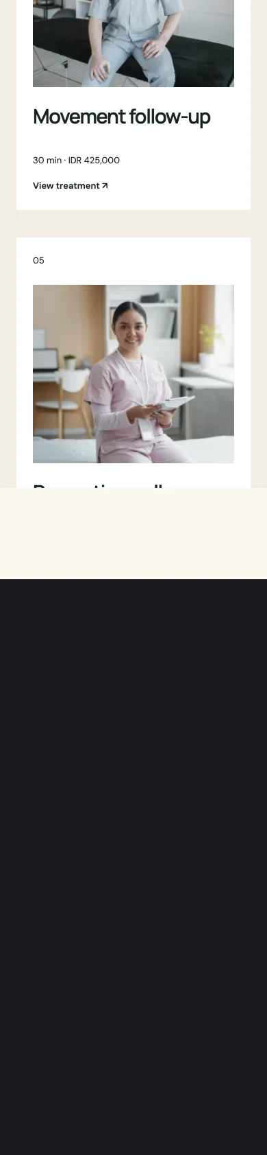 Nourish responsive mobile website