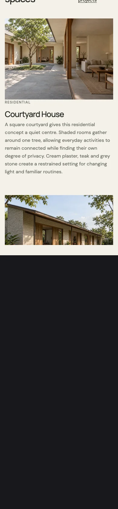 Forma Studio responsive mobile homepage